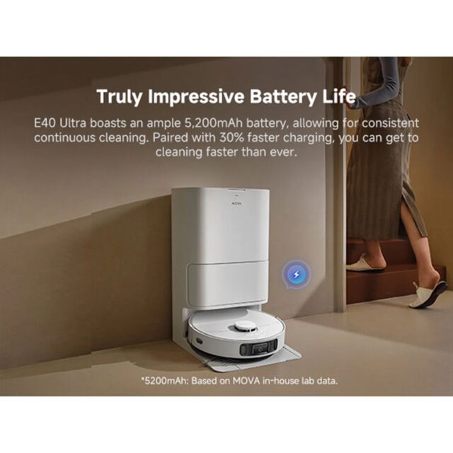 Mova RLE21SE E40 Ultra Robot Vacuum Cleaner - White