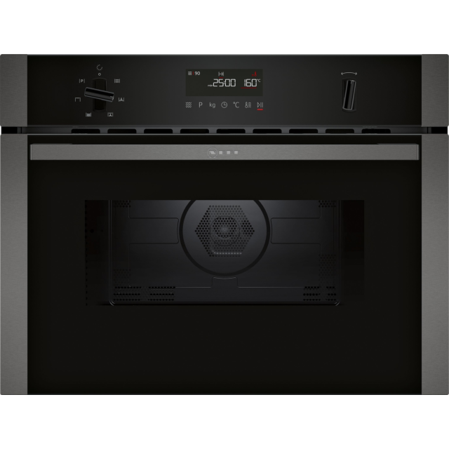 Neff C1AMG84G0B 44 Litres Built In Microwave Oven With Hot Air, Black/Graphite Trim