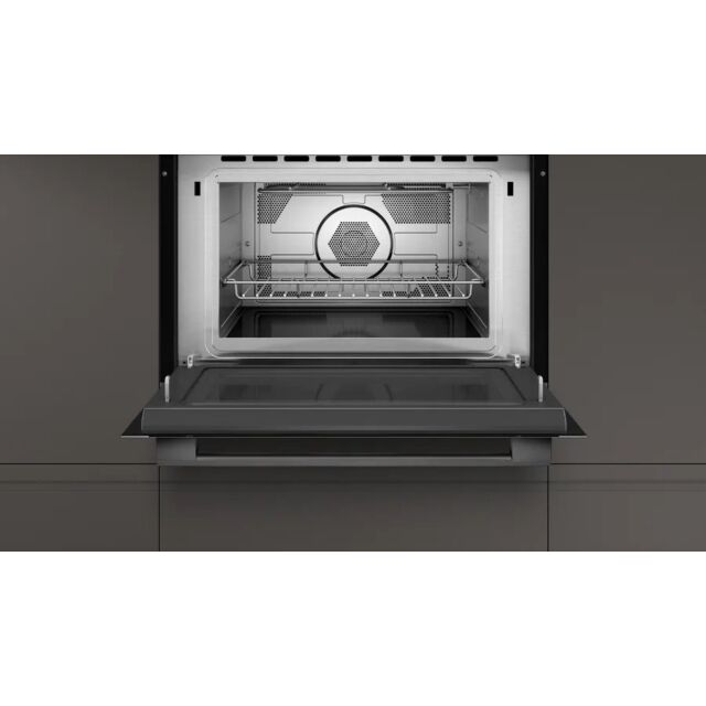Neff C1AMG84G0B 44 Litres Built In Microwave Oven With Hot Air, Black/Graphite Trim