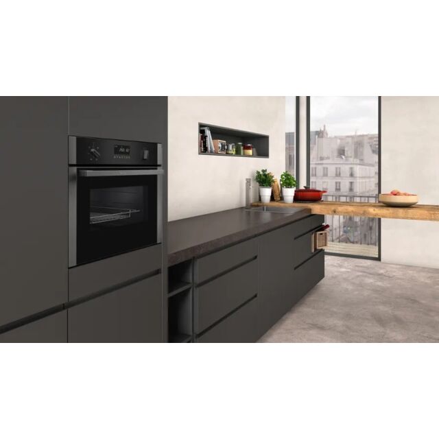 Neff C1AMG84G0B 44 Litres Built In Microwave Oven With Hot Air, Black/Graphite Trim