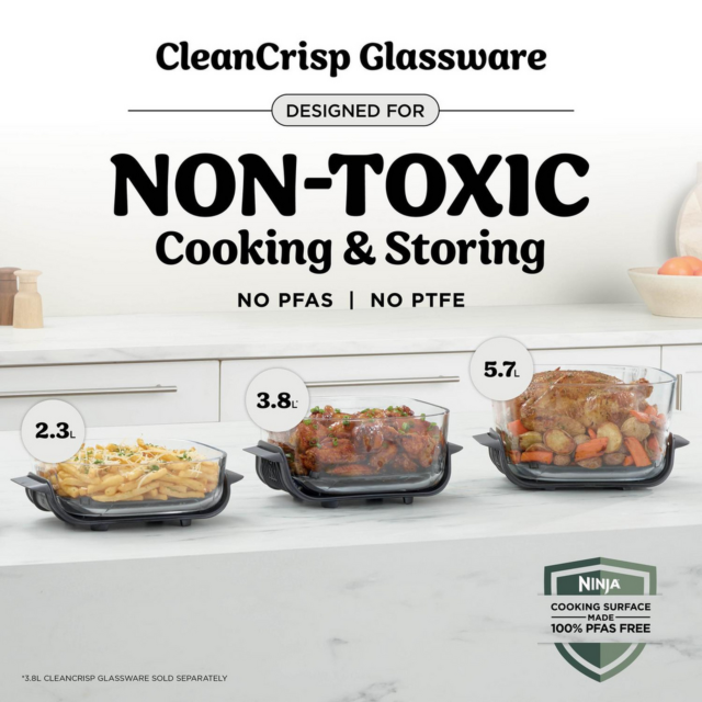 Ninja AS090UKWH CRISPi PRO 5-in-1 Glass Air Fryer