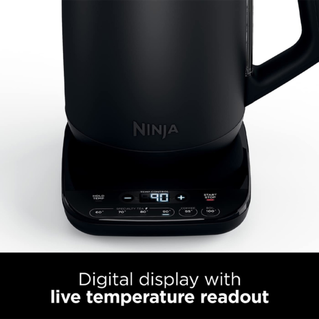 Ninja KT200UK Black Perfect Temperature Kettle, Rapid Boil