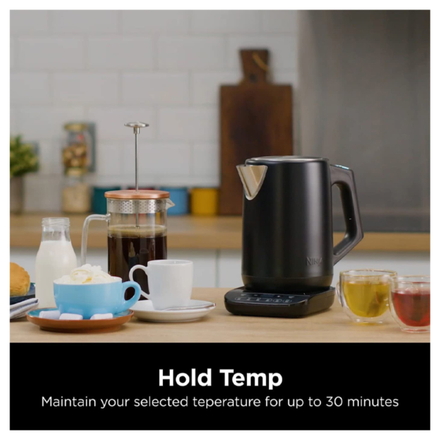 Ninja KT200UK Black Perfect Temperature Kettle, Rapid Boil