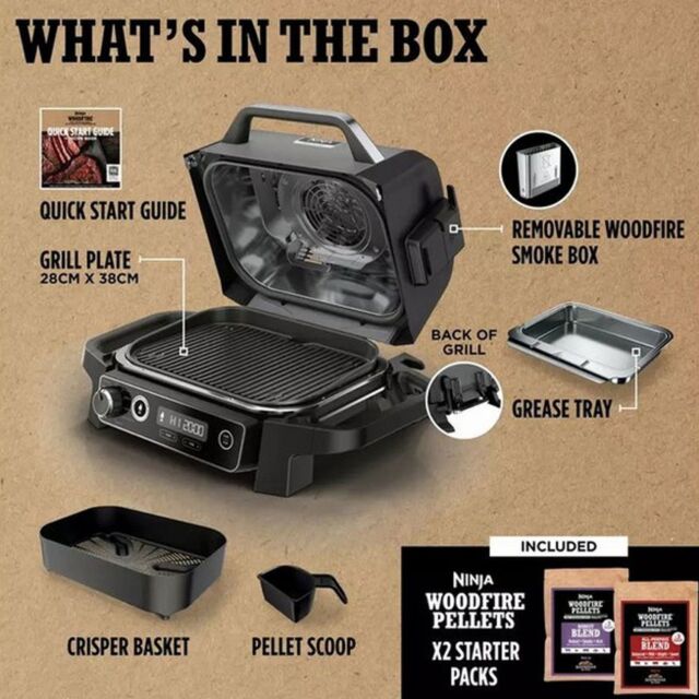 Ninja OG701UK Woodfire Electric BBQ Grill