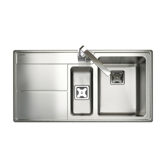 Rangemaster AR9852L/ Arlington Stainless Steel Inset Sink 1.5 Bowl Polished