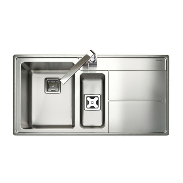 Rangemaster AR9852R/ Arlington Stainless Steel Inset Sink 1.5 Bowl Polished