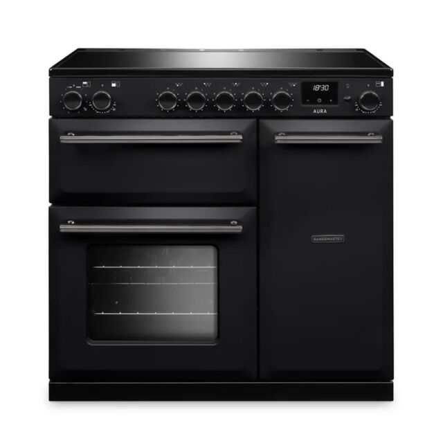 Rangemaster AURA90EIP/19284 90cm Induction Range Cooker - Black - Onyx