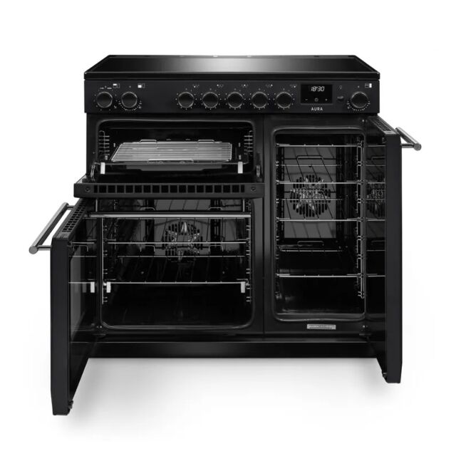 Rangemaster AURA90EIP/19284 90cm Induction Range Cooker - Black - Onyx