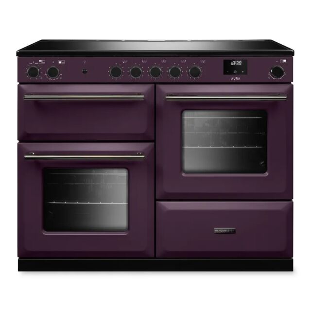 Rangemaster AURO110EI/19322 110cm Induction Range Cooker - Plum with Onyx trim
