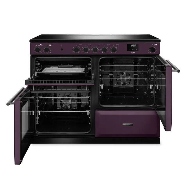 Rangemaster AURO110EI/19322 110cm Induction Range Cooker - Plum with Onyx trim