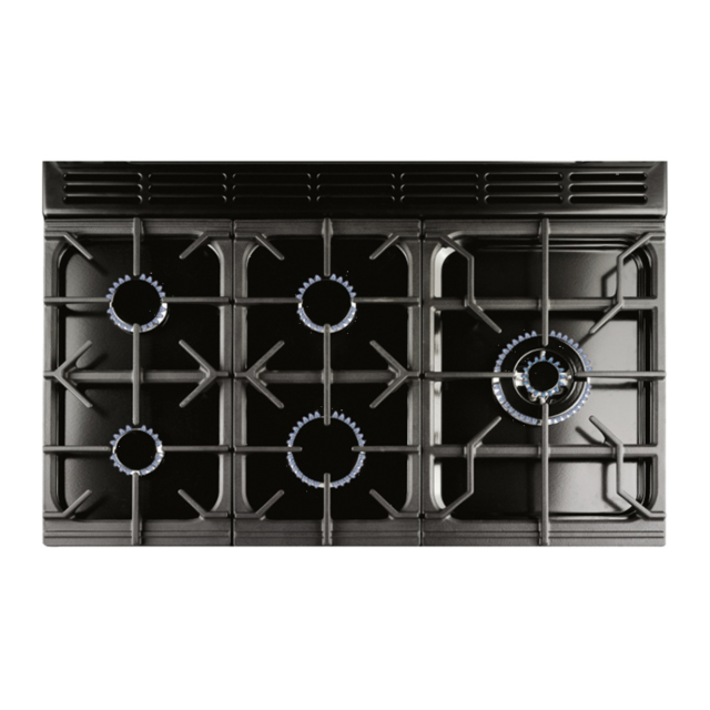Rangemaster 113850 (CDL100DFFWH/C) CLASSIC DELUXE 100cm Dual Fuel Cooker, White, Chrome Trim