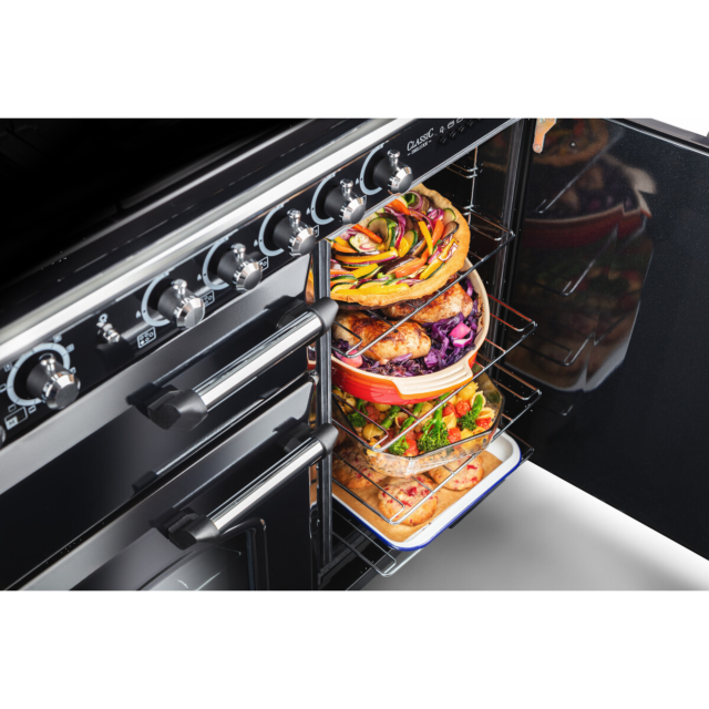 Rangemaster CDL100EICB/C CLASSIC DELUXE 100cm Induction Cooker, Charcoal Black