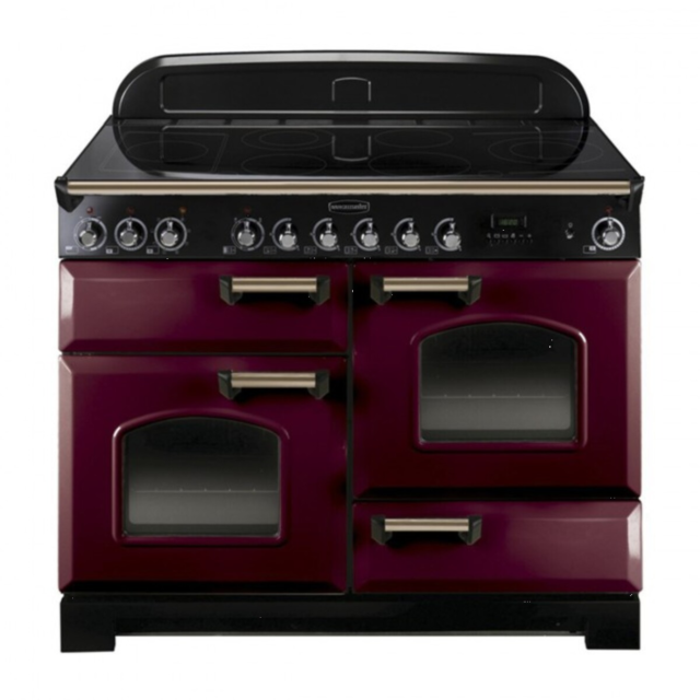 Rangemaster CDL110ECCY/B CLASSIC DELUXE 110cm Ceramic Range Cooker, Cranberry