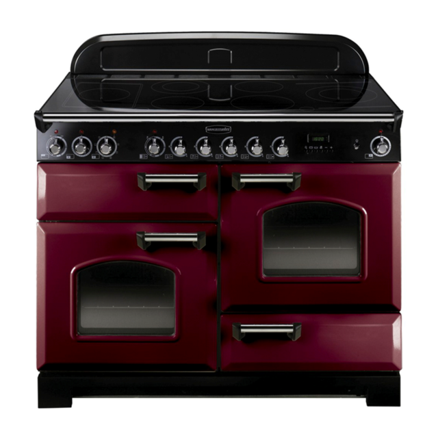 Rangemaster CDL110ECCY/C CLASSIC DELUXE 110cm Ceramic Range Cooker, Cranberry/C