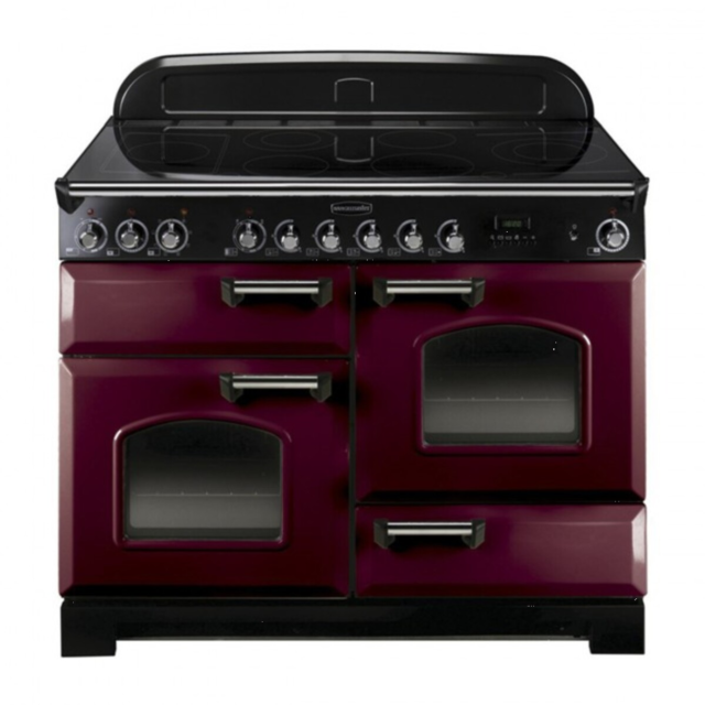 Rangemaster CDL110ECCY/C CLASSIC DELUXE 110cm Ceramic Range Cooker, Cranberry/C