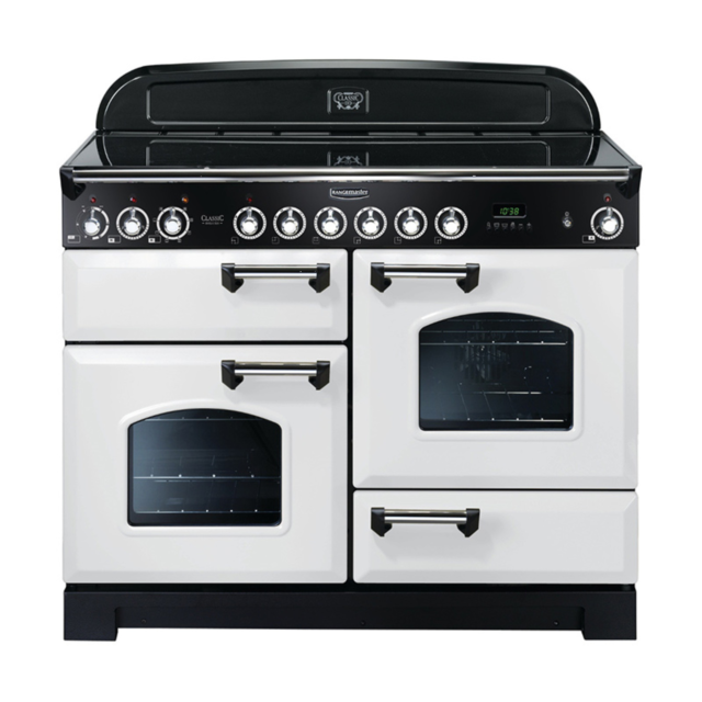 Rangemaster 114150 (CDL110ECWH/C) CLASSIC DELUXE 110cm Ceramic Range Cooker, White/C