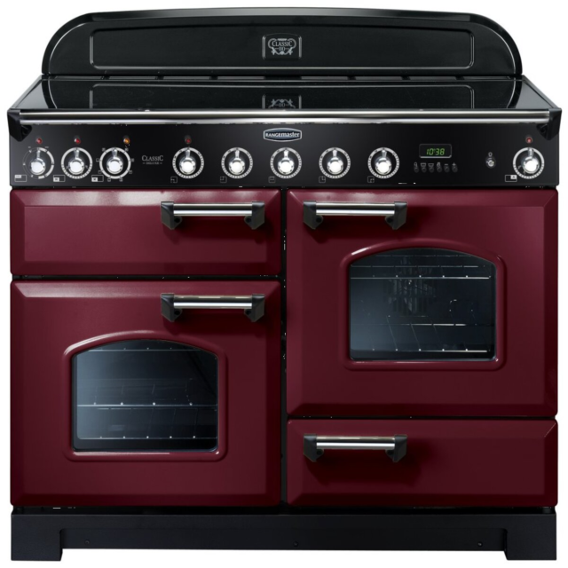 Rangemaster CDL110EICY/C Classic Deluxe 110cm Induction Range Cooker, Cranberry