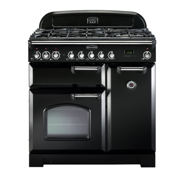 Rangemaster CDL90DFFBL/C CDL90DFFBL Classic Deluxe Dual Fuel Range Cooker