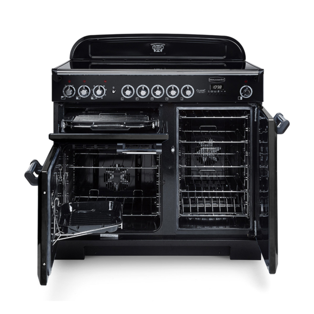 RANGEMASTER CDL90ECBLC CLASSIC DELUXE 90cm Ceramic Cooker in Black