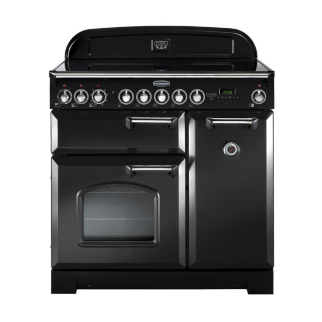 Rangemaster CDL90EICB/C CLASSIC DELUXE 90cm Induction Cooker, Charcoal Black