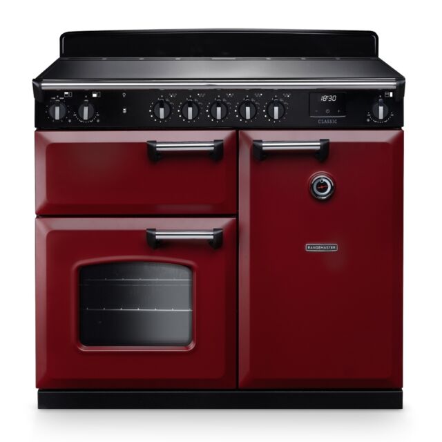 Rangemaster CL100EIPBOR/CM1 Classic 100Cm Induction Cooker, Bordeaux/Chrome (2025)