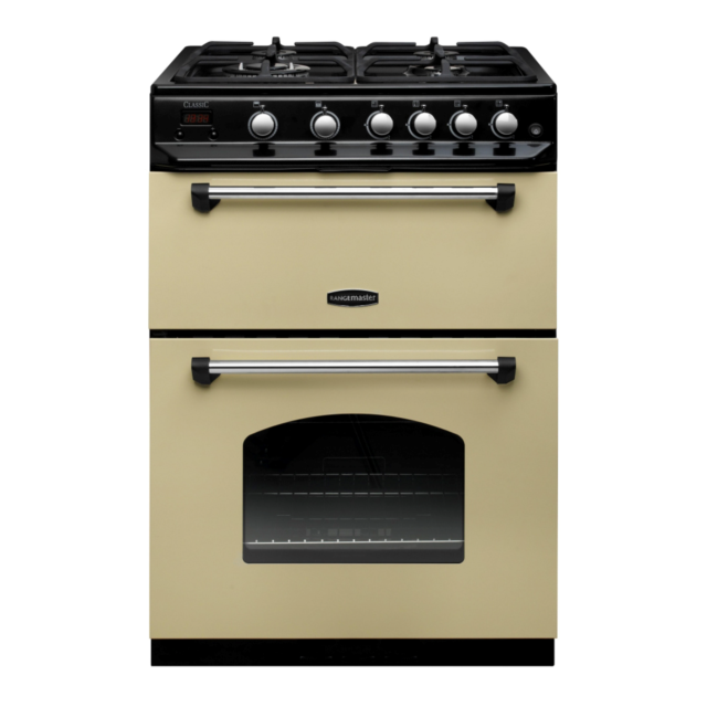 Rangemaster CLA60DFFCR/C Classic 60cm Dual Fuel Freestanding Cooker, Cream