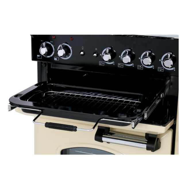 Rangemaster CLA90DFFCR/C (116500) CLASSIC 90cm Dual Fuel Range Cooker, Cream/Chrome Trim