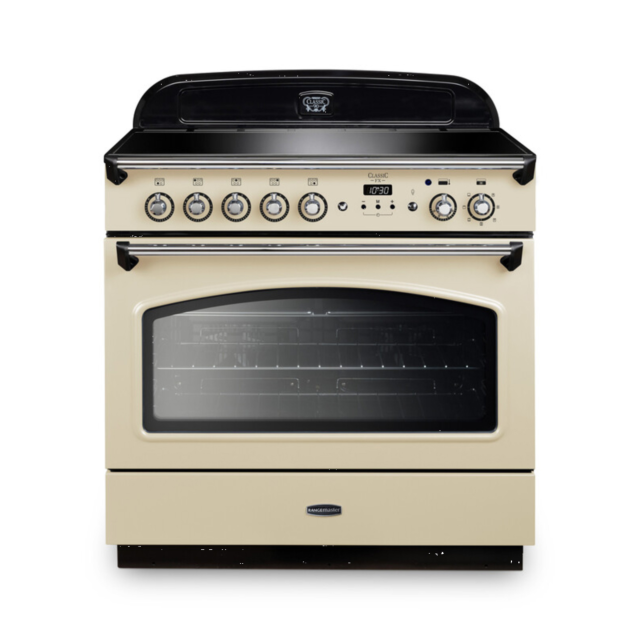 Rangemaster CLAS90FXEICR/C Classic FX 90cm Induction Cooker, Cream, Chrome