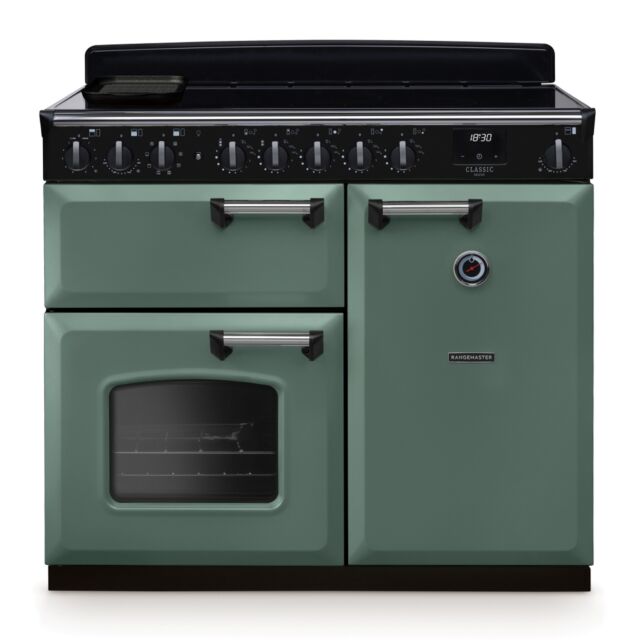 Rangemaster CLDL100EIPMGR/CM1 Classic Deluxe 100cm Induction Mineral Green/Chrome