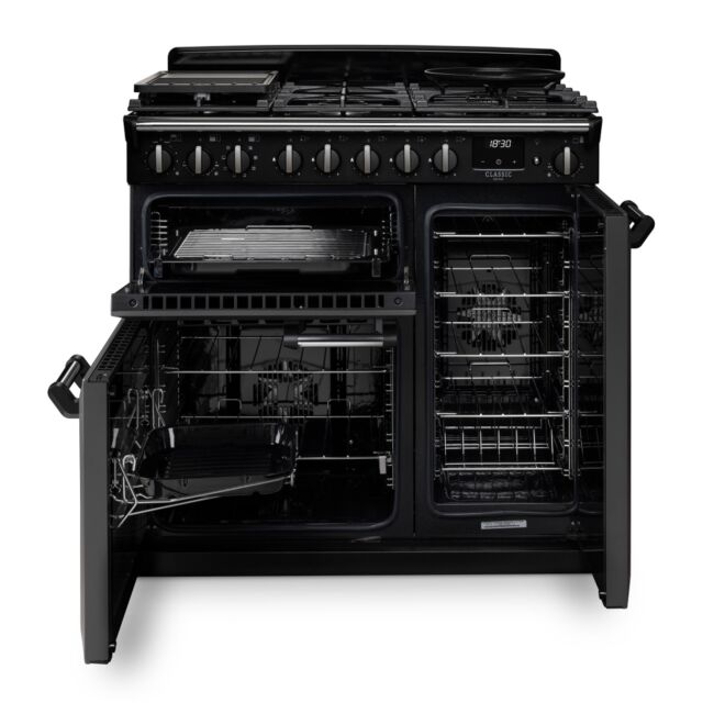 Rangemaster CLDL90DFPMGR/CM1 Classic Deluxe 90cm Dual Fuel Mineral Green/Chrome