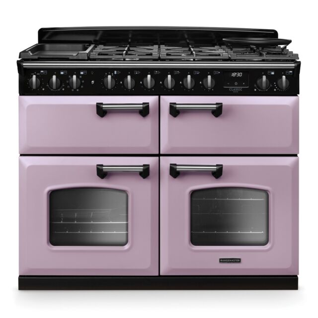Rangemaster CLDLB110DFPHTH/CM1 Classic Deluxe 110cm Dual Fuel BC Heather/Chrome