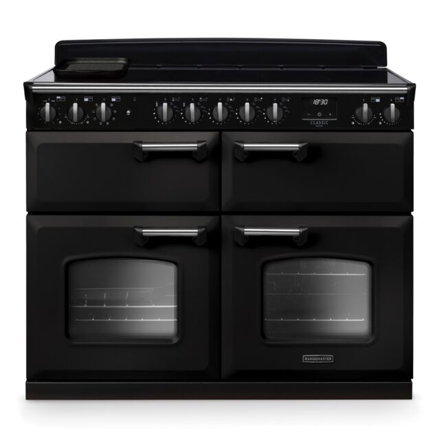 Rangemaster CLDLB110EIPCBL/CM1 Classic Deluxe 110cm BC Induction Charcoal Black/Chrome
