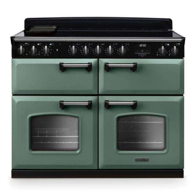 Rangemaster CLDLB110EIPMGR/CM1 Classic Deluxe 110cm BC Induction Mineral Green/Chrome