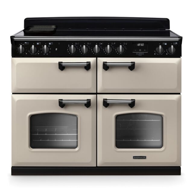 Rangemaster CLDLB110EIPPCR/CM1 Classic Deluxe 110cm BC Induction Pale Cream/Chrome