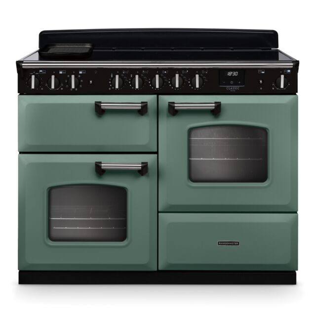 Rangemaster CLDLO110EIPMGR/CM1 Classic Deluxe 110cm OC Induction Mineral Green/Chrome
