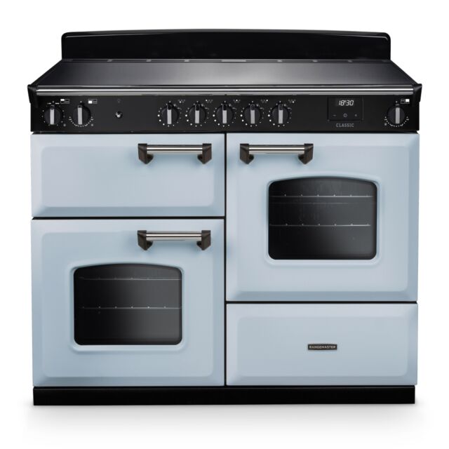 Rangemaster CLO110EIPMSB/CM1 Classic OC 110cm Induction Cooker, Misty Blue/Chrome (2025)