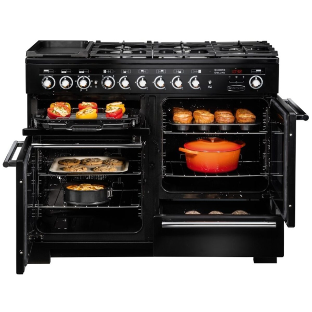 Rangemaster EDL110DFFSS/C (117290) Encore Deluxe 110cm DF Range Cooker, S Steel/Chrome