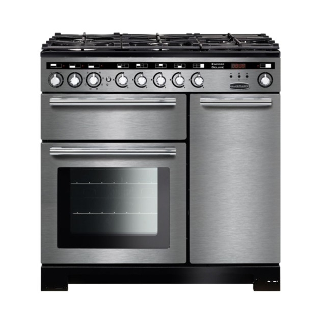 Rangemaster EDL90DFFSS/C (117210) Encore Deluxe 90cm DF Range Cooker, Stainless /Chrome