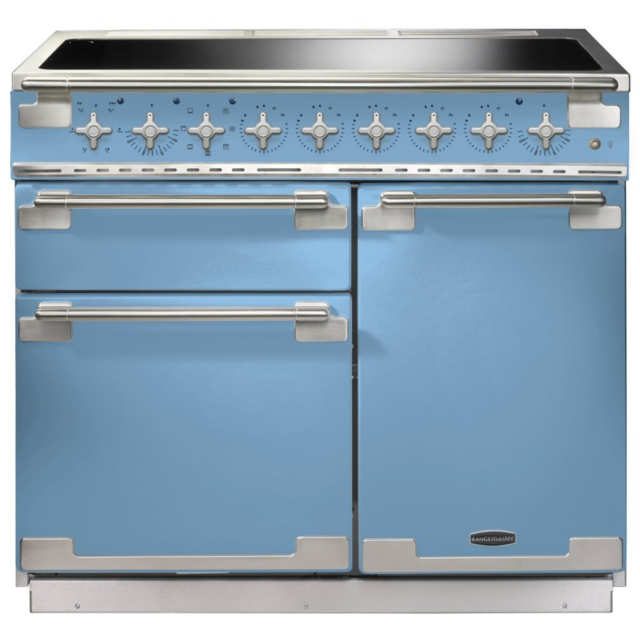 Rangemaster ELS100EICA Elise 100cm Induction Range Cooker, China Blue/Chrome