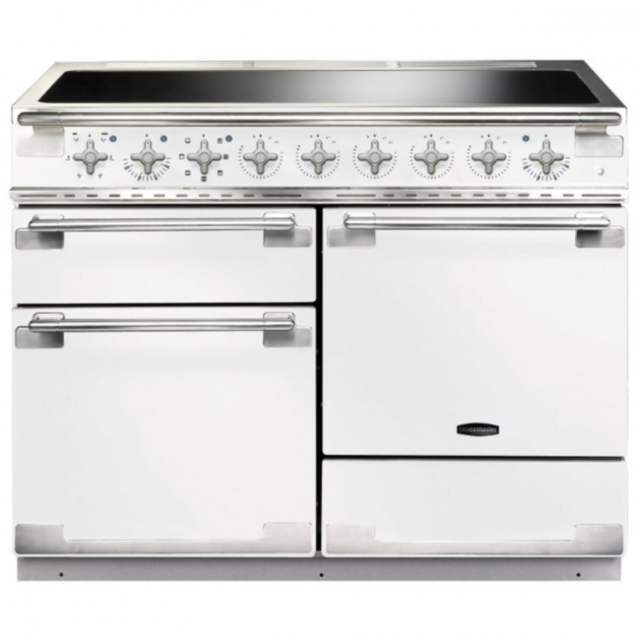 Rangemaster ELS110EIWH Elise 110cm Induction Range Cooker, White/Chrome