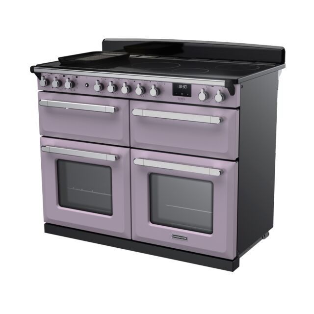 Rangemaster ESDLB110EIPHTH/CM1 Estel Deluxe 110cm BC Induction Range Cooker, Heather/Chrome