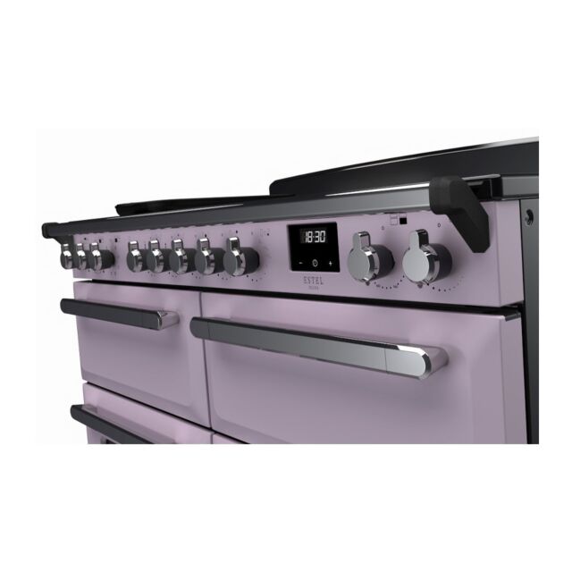 Rangemaster ESDLB110EIPHTH/CM1 Estel Deluxe 110cm BC Induction Range Cooker, Heather/Chrome