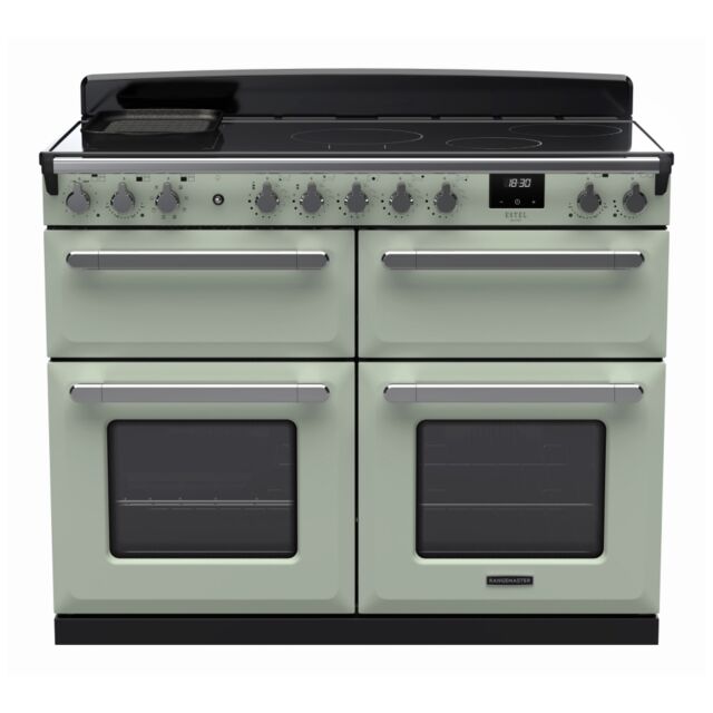 Rangemaster ESDLB110EIPMNT/CM1 Estel Deluxe 110cm BC Induction Range Cooker, Mint/Chrome