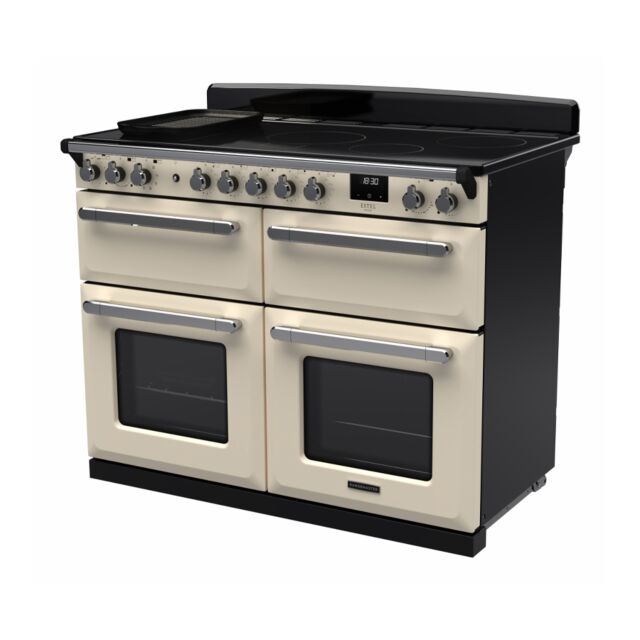 Rangemaster ESDLB110EIPPCR/CM1 Estel Deluxe 110cm BC Induction Range Cooker, Pale Cream/Chrome