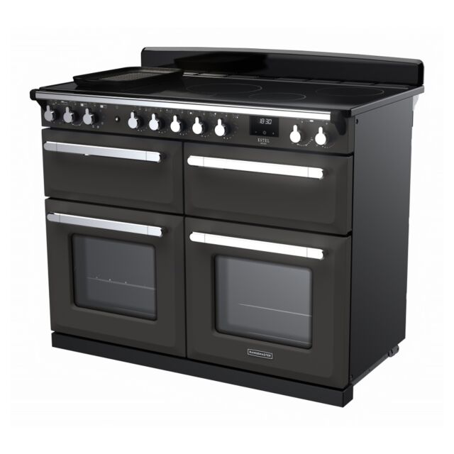 Rangemaster ESDLB110EIPSLT/CM1 Estel Deluxe 110cm BC Induction Range Cooker, Slate/Chrome
