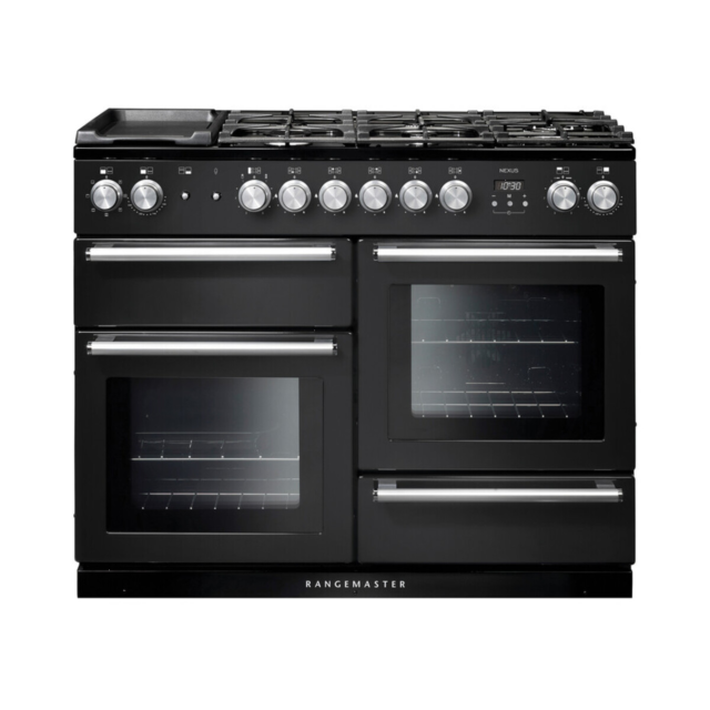 Rangemaster NEX110DFFCB/C Nexus 110cm Dual Fuel Cooker, Charcoal Black