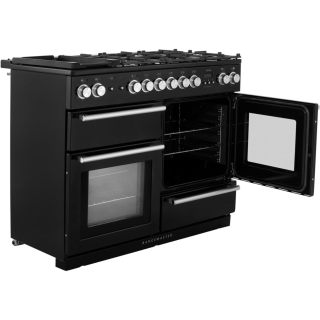 Rangemaster NEX110DFFCB/C Nexus 110cm Dual Fuel Cooker, Charcoal Black