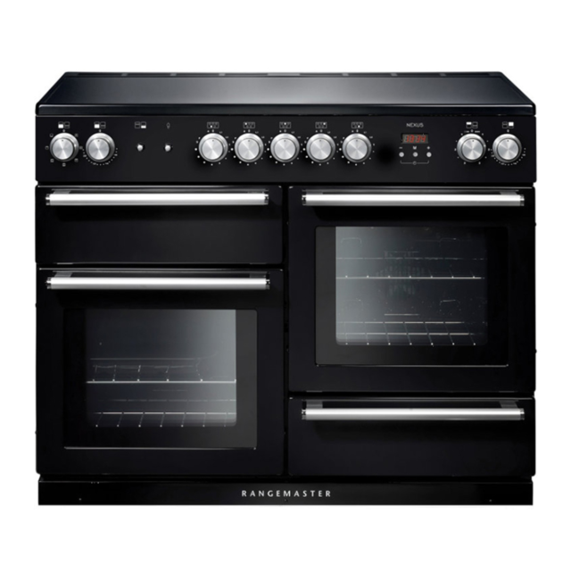 Rangemaster NEX110EIBLC (104830) 110cm Induction Range Cooker in Black/Chrome Trim