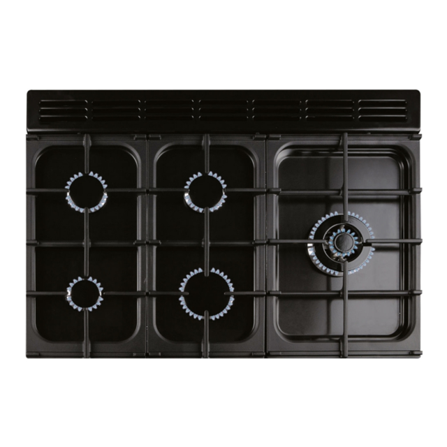 Rangemaster NEX90DFFCB/C Nexus 90cm Dual Fuel Cooker, Charcoal Black