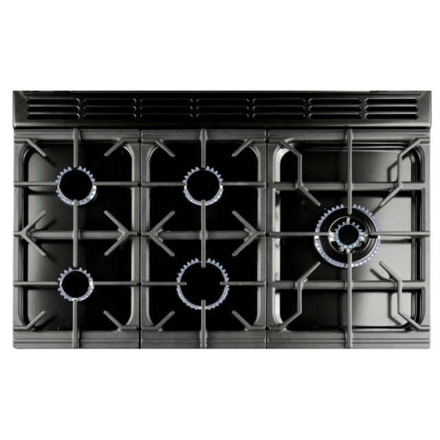 Rangemaster PDL100DFFCB/C PROFESSIONAL DELUXE 100cm Dual Fuel Cooker, Charcoal Bk